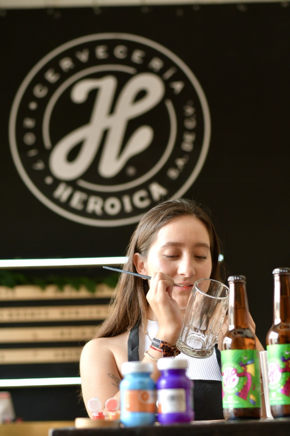 Activación creativa de Art D'ler en una cervecería